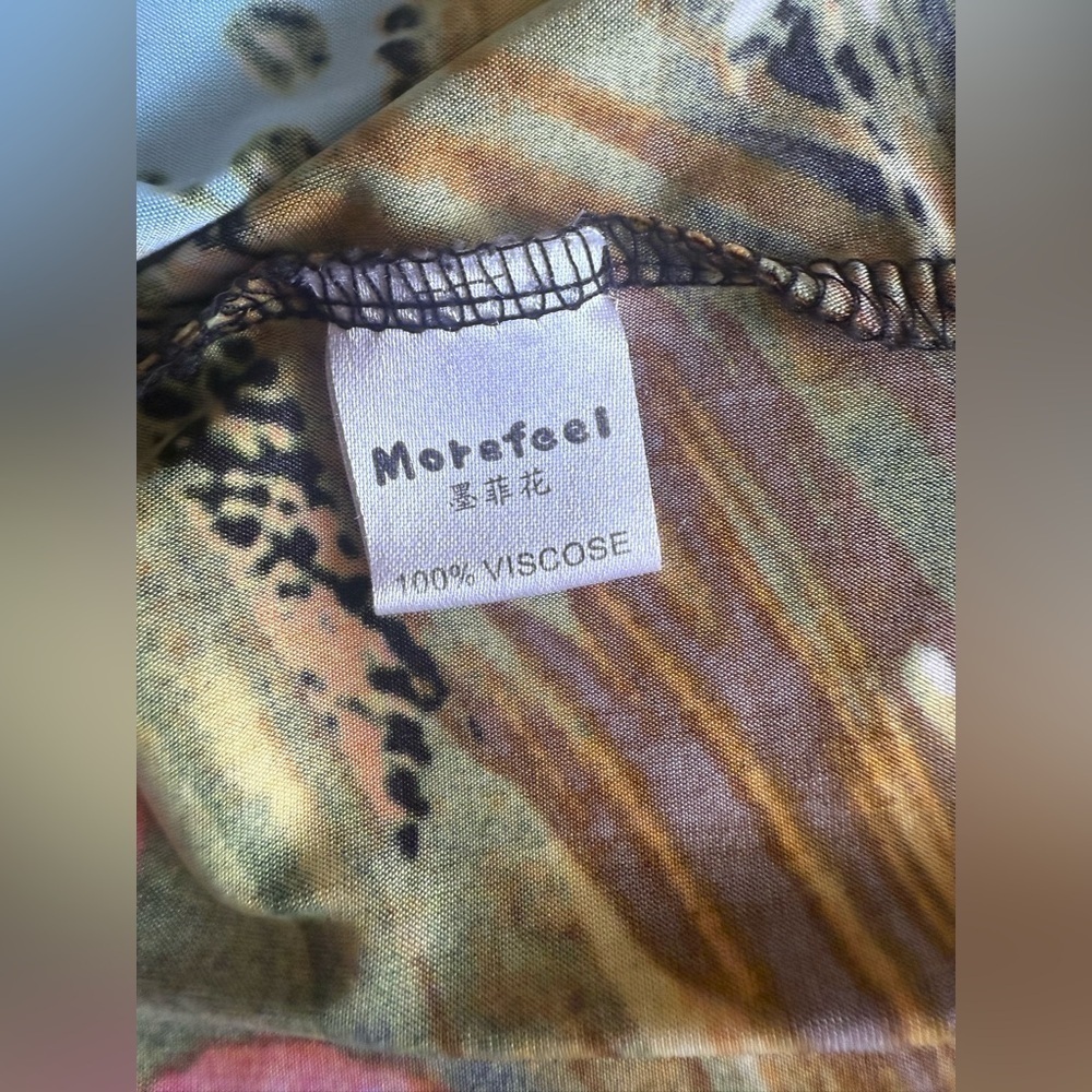 MORE FEEL FLORAL MAXI PLUS SIZE DRESS 4XL BOHO BOHEMIAN SUMMER BLUE - Picture 7 of 16